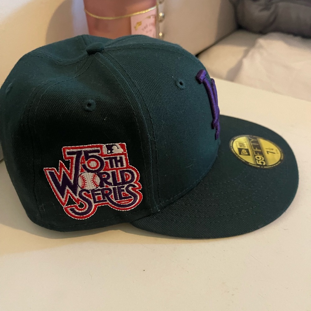 La Dodgers Green baseball fitted hat